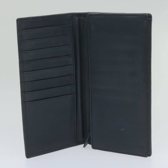 Christian Dior Trotter Canvas Long Wallet Navy Auth ac2496 - Picture 9 of 16